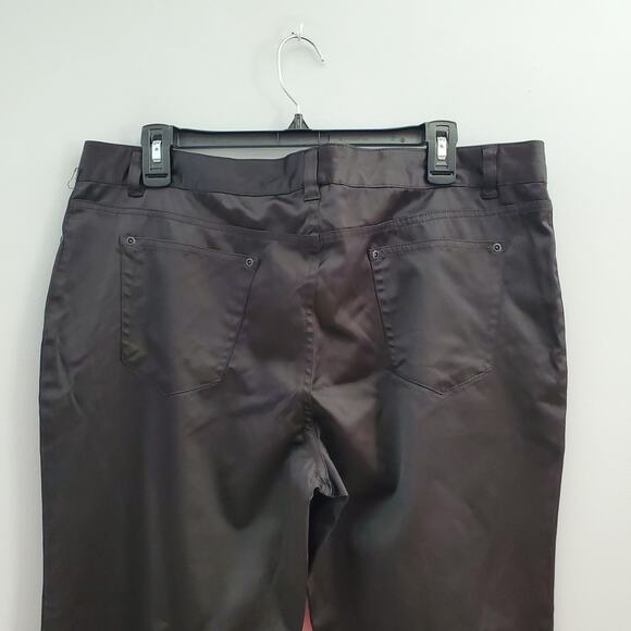 Simply Vera Vera Wang Black Satin Straight Leg Pants 16P - Picture 4 of 9